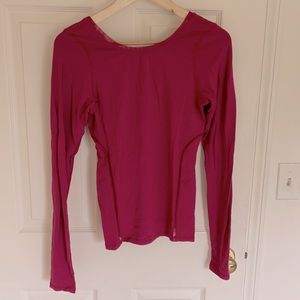 Pink lululemon long sleeve